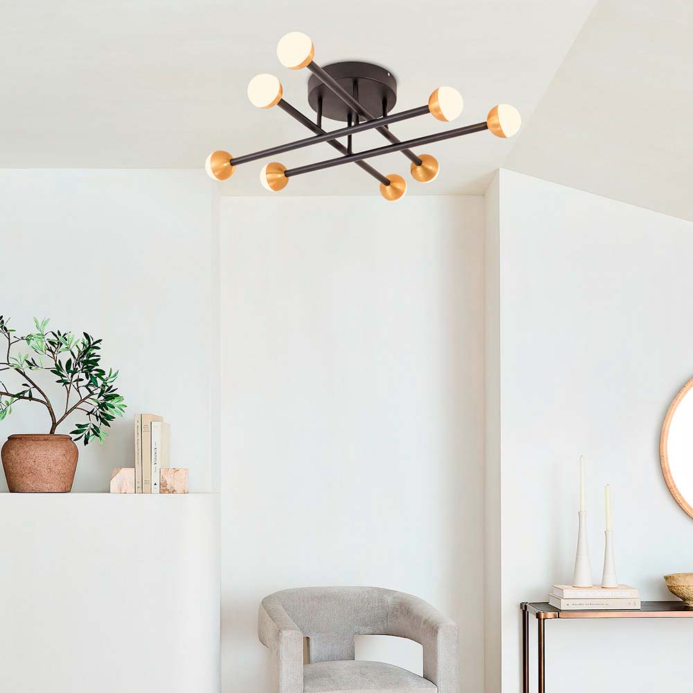 Lámpara adosable LED, LD3311C-BKGO